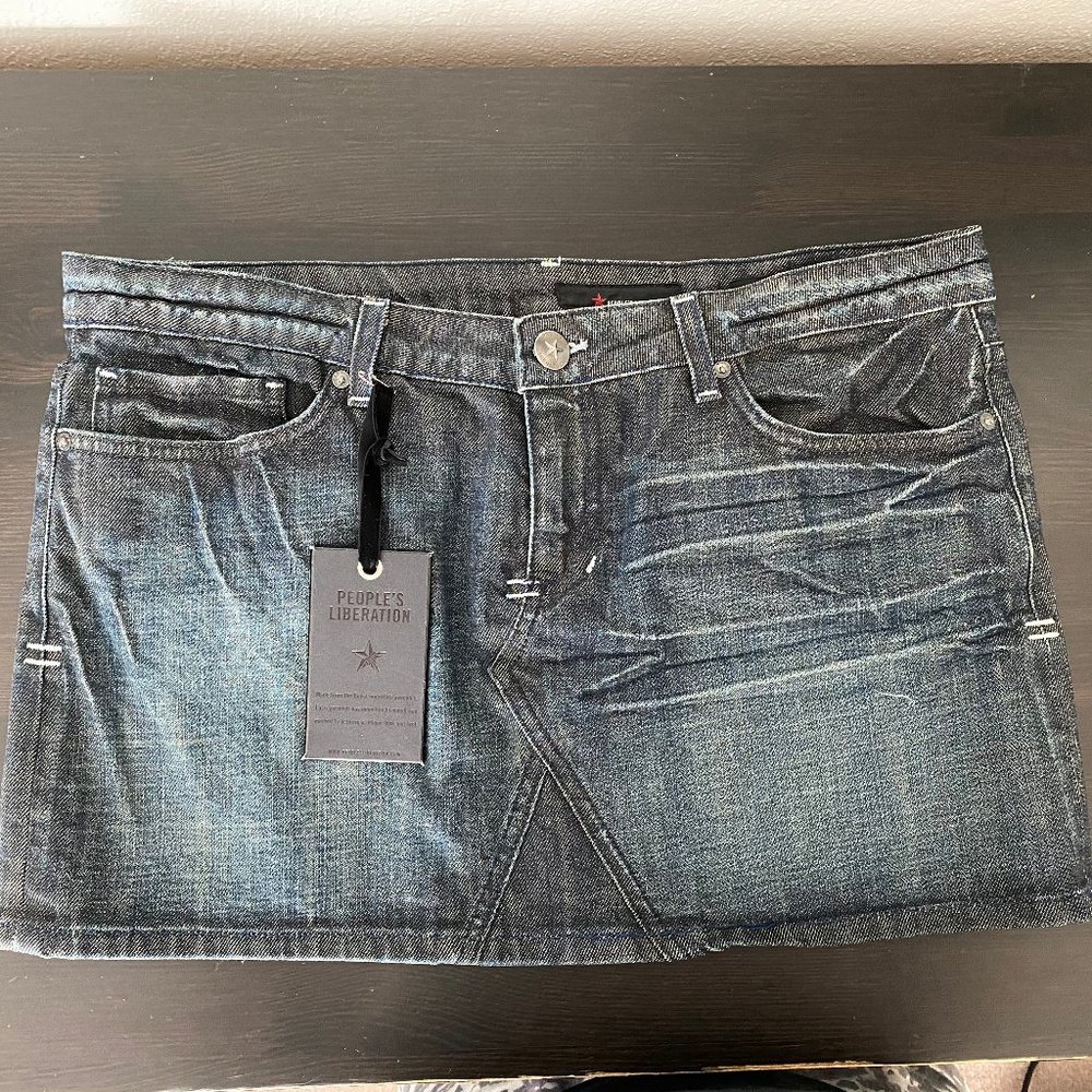 Peoples Liberation TanyaMini Denim Skirt NWT Sz 30